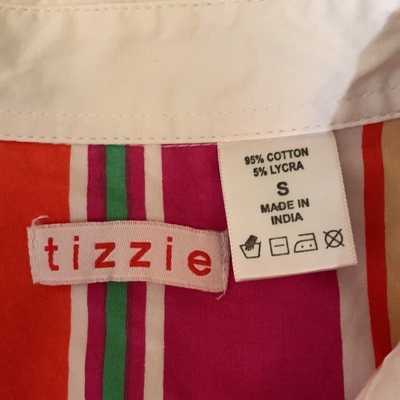 Tizzie Cotton Mini Striped Dress, S - Picture 11 of 11